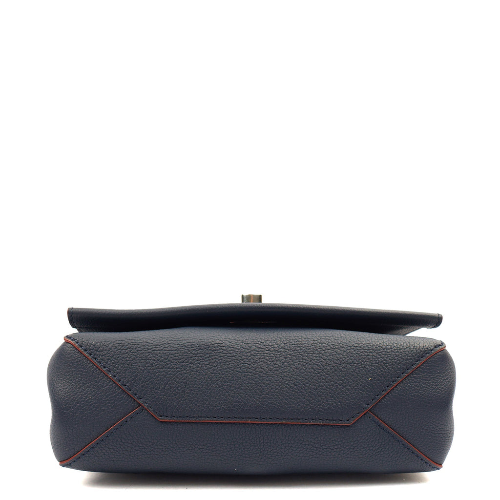 Louis Vuitton Cross Body Lock Me II BB in Blue, Leather — Top View