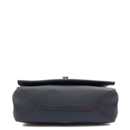 Louis Vuitton Cross Body Lock Me II BB in Blue, Leather — Top View