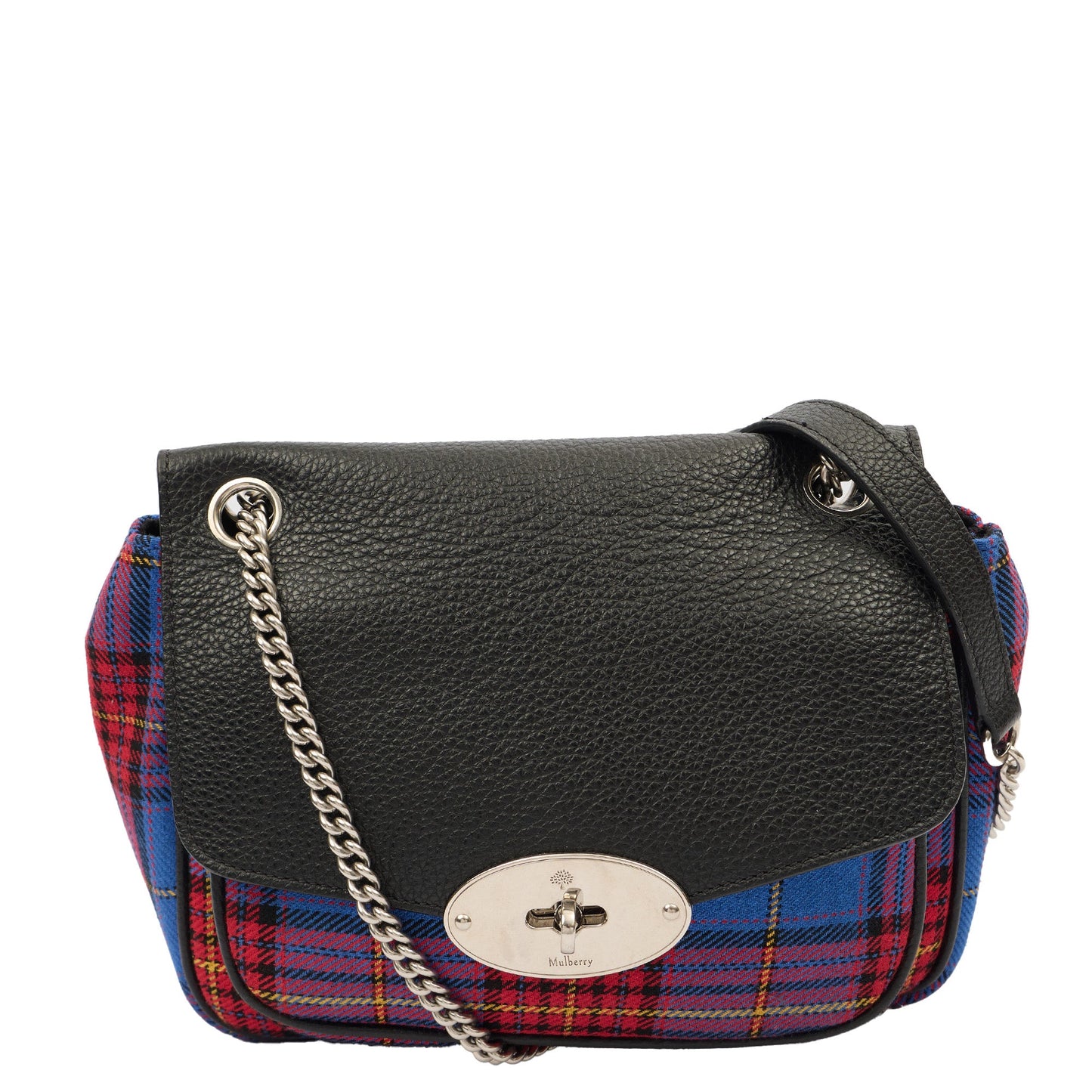 Mulberry Cross Body Darley Shoulder Bag  in Tartan, Canvas — Front View