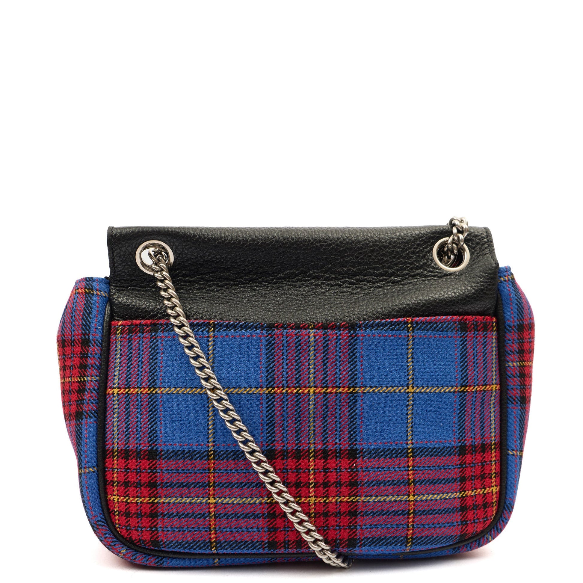 Mulberry Cross Body Darley Shoulder Bag  in Tartan, Canvas — Back View