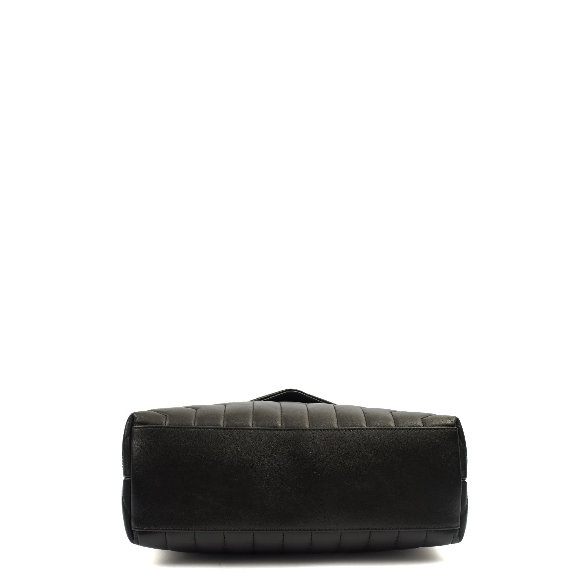 Saint Laurent Shoulder Bag Lou Lou - Medium in Black, Leather — Top View