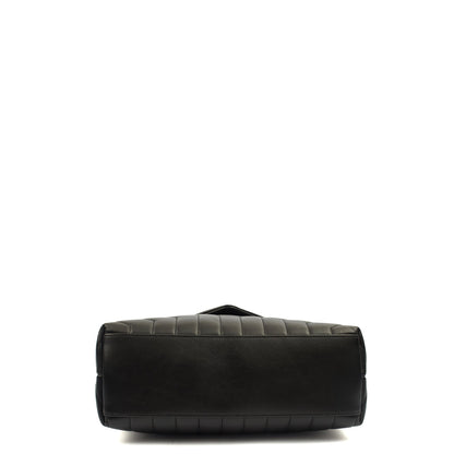 Saint Laurent Shoulder Bag Lou Lou - Medium in Black, Leather — Top View
