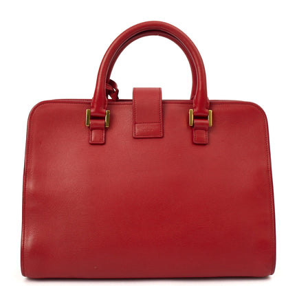 Saint Laurent Tote Downtown Cabas Satchel in Red, Calfskin Leather — Alternate View 10