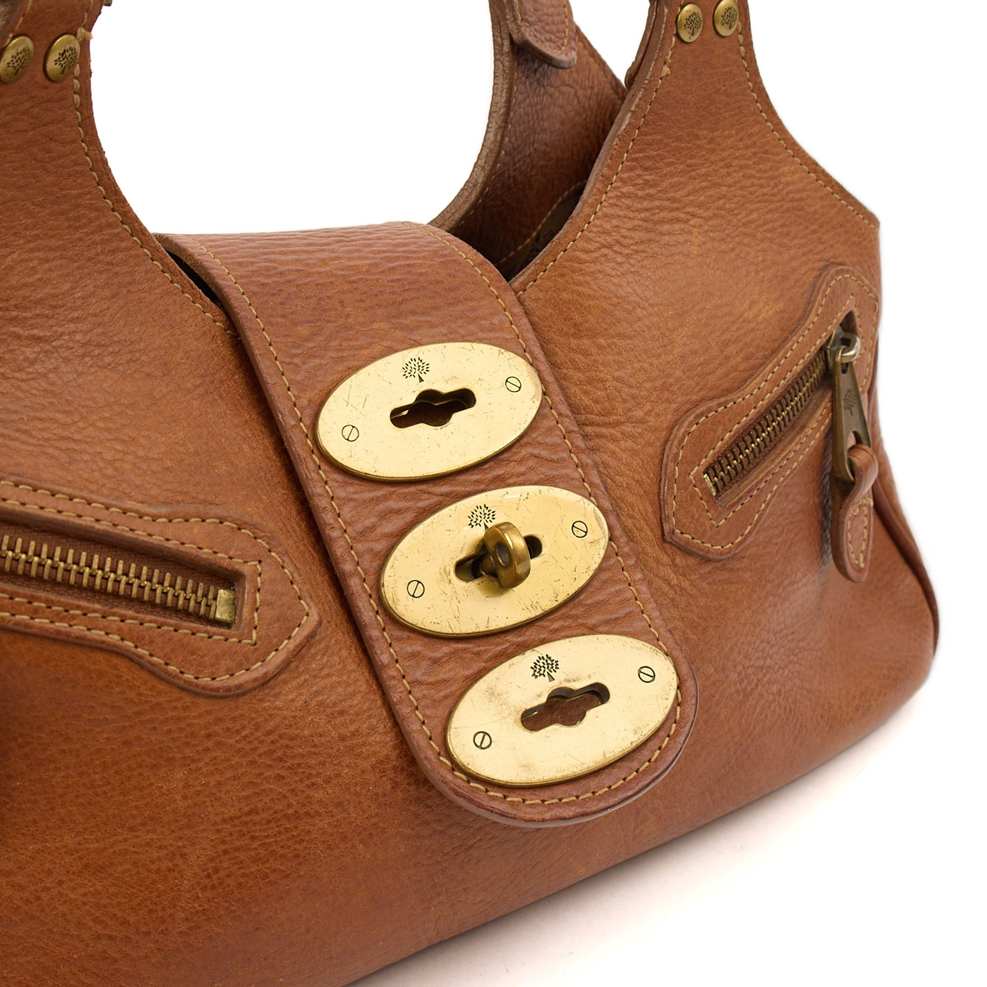Mulberry Shoulder Bag Kensington in Oak, Leather — Side View