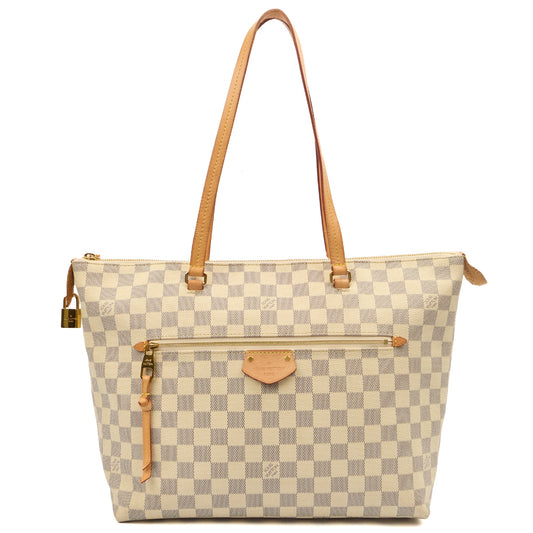 Louis Vuitton Tote Lena PM in Damier Azur, Canvas — Front View