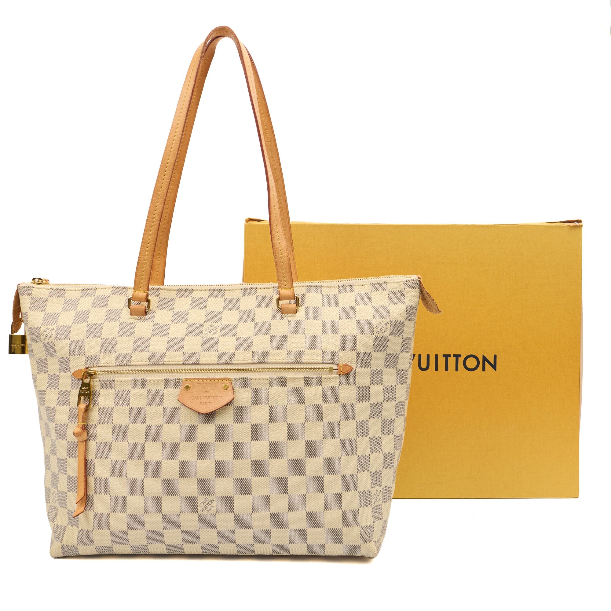 Louis Vuitton Tote Lena PM in Damier Azur, Canvas — Lifestyle View