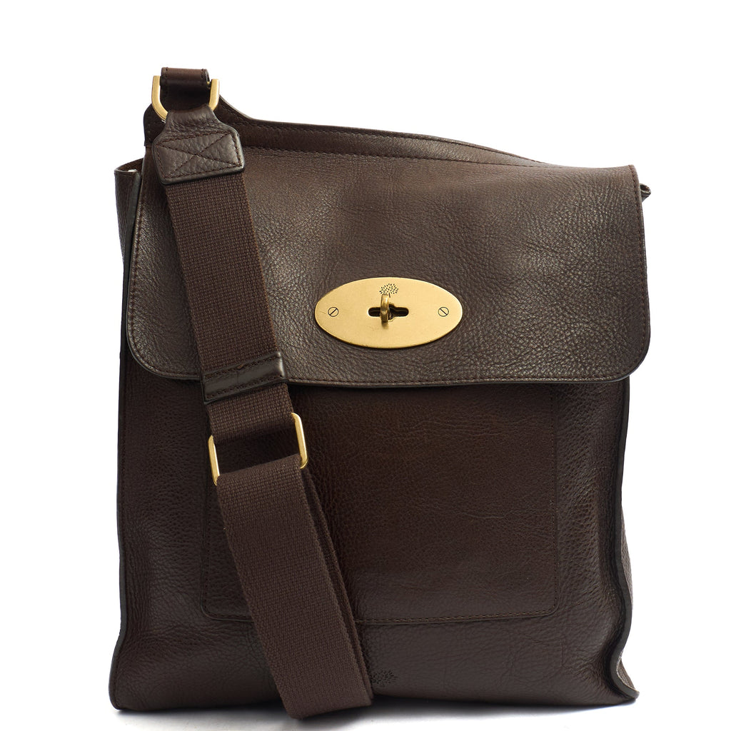 Mulberry Cross Body Antony - Large in Brown, Calfskin Leather — Front View