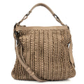 Burberry Tote Shoulder Bag in Grey, Leather — Front View
