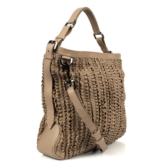 Burberry Tote Shoulder Bag in Grey, Leather — Side View