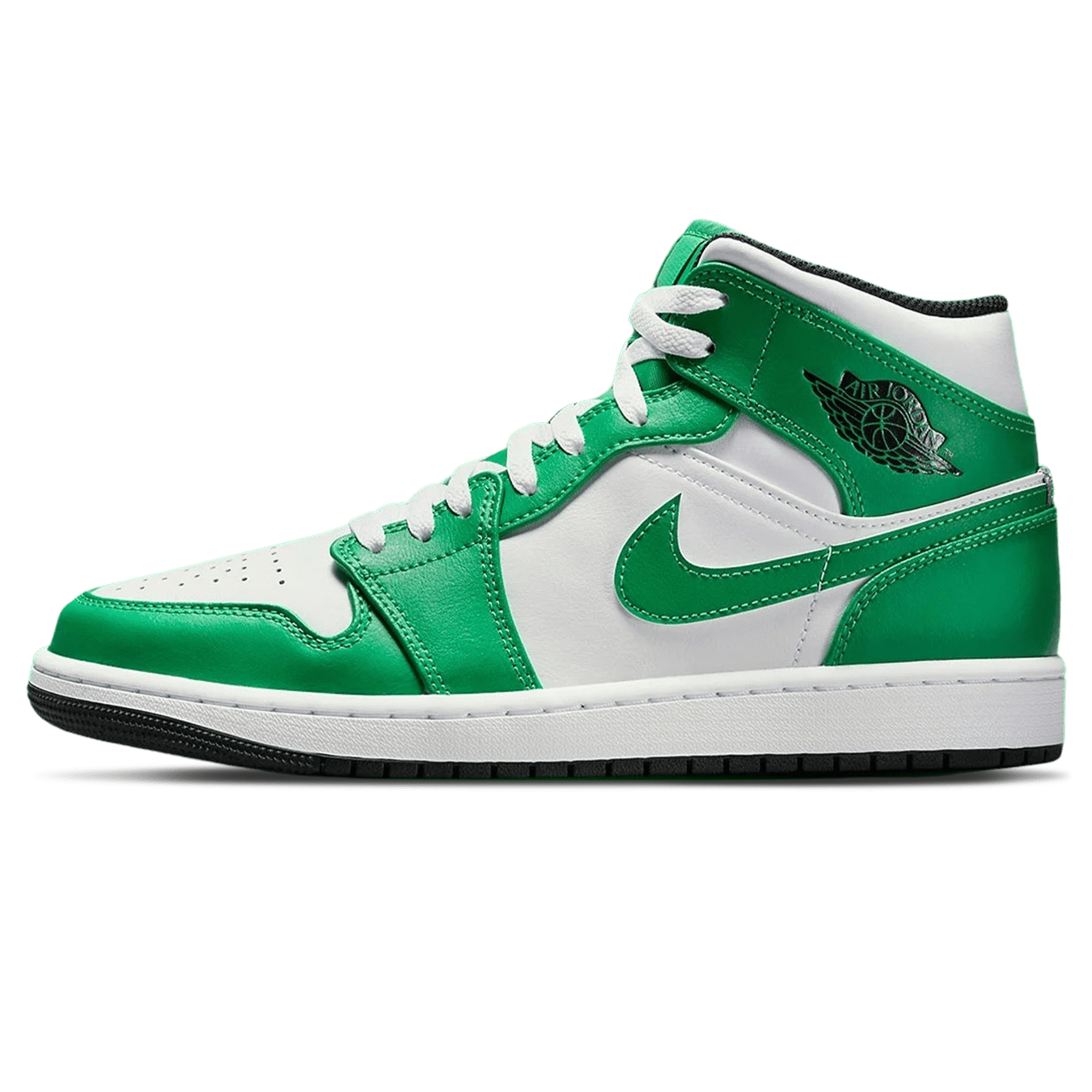 Air Jordan 1 Mid 'Lucky Green' — UK 3 | EU 35.5 | US 3.5 — Front View
