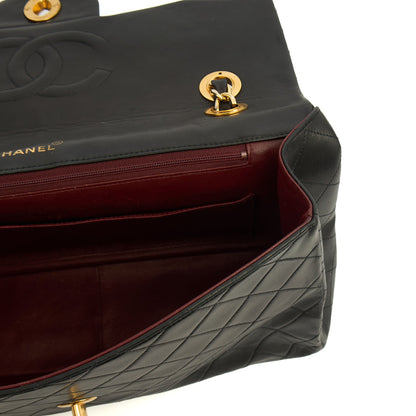 Chanel Shoulder Bag Maxi Jumbo XL in Black, Lambskin Leather — Alternate View 12