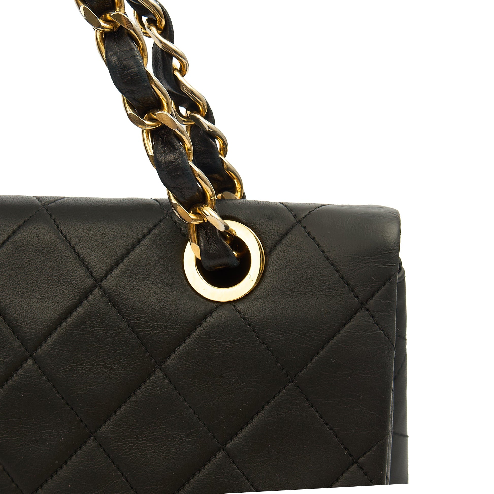 Chanel Shoulder Bag Maxi Jumbo XL in Black, Lambskin Leather — Alternate View 10
