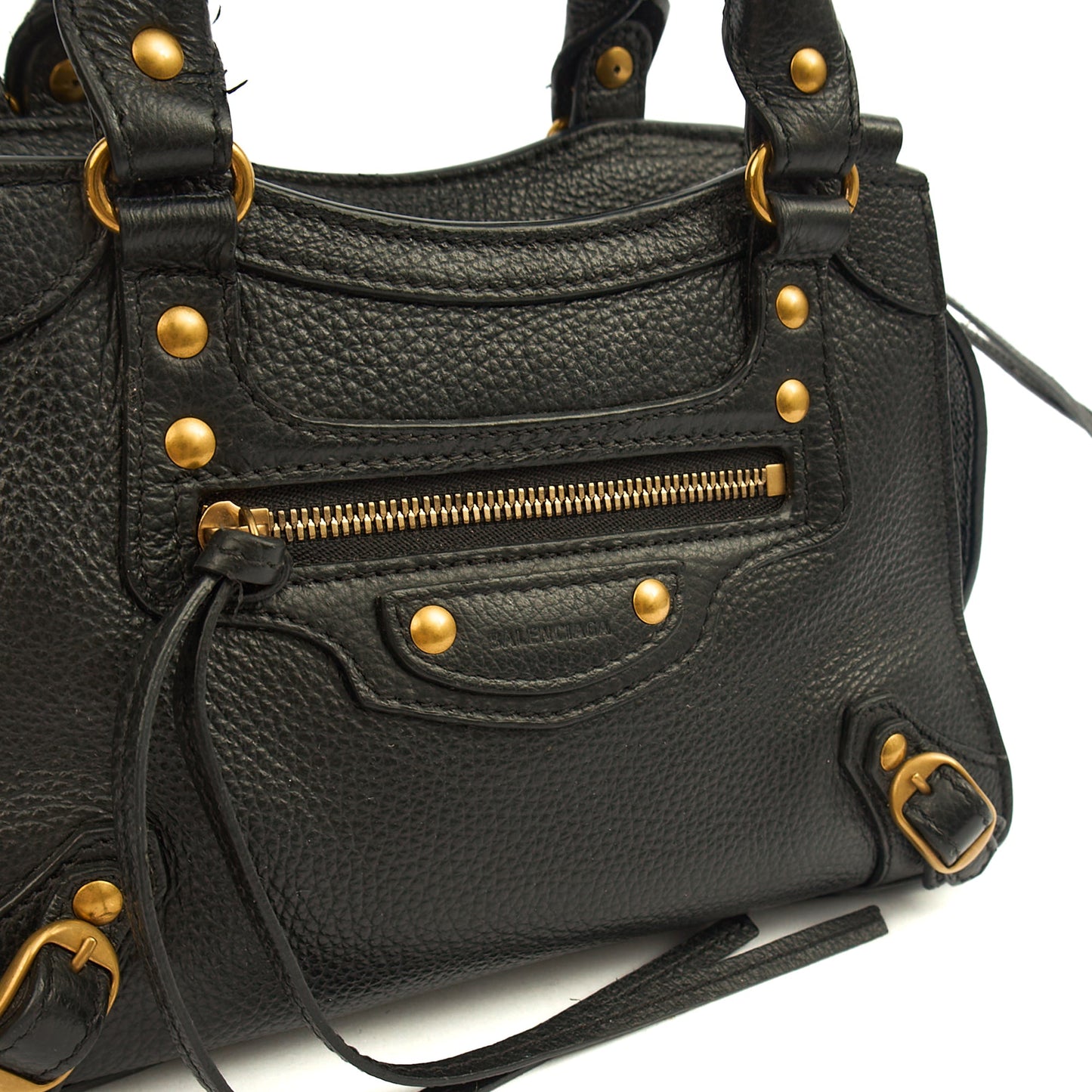Balenciaga Mini Bag Neo Cagole XS in Black, Leather — Alternate View 8