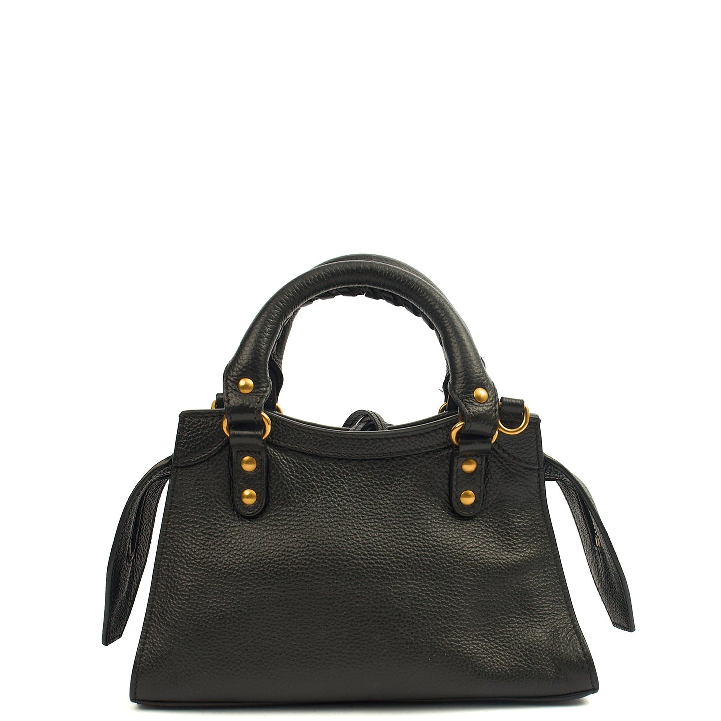 Balenciaga Mini Bag Neo Cagole XS in Black, Leather — Top View