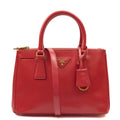 Prada Cross Body Galleria - Small Double Zip Tote in Pink, Leather — Front View