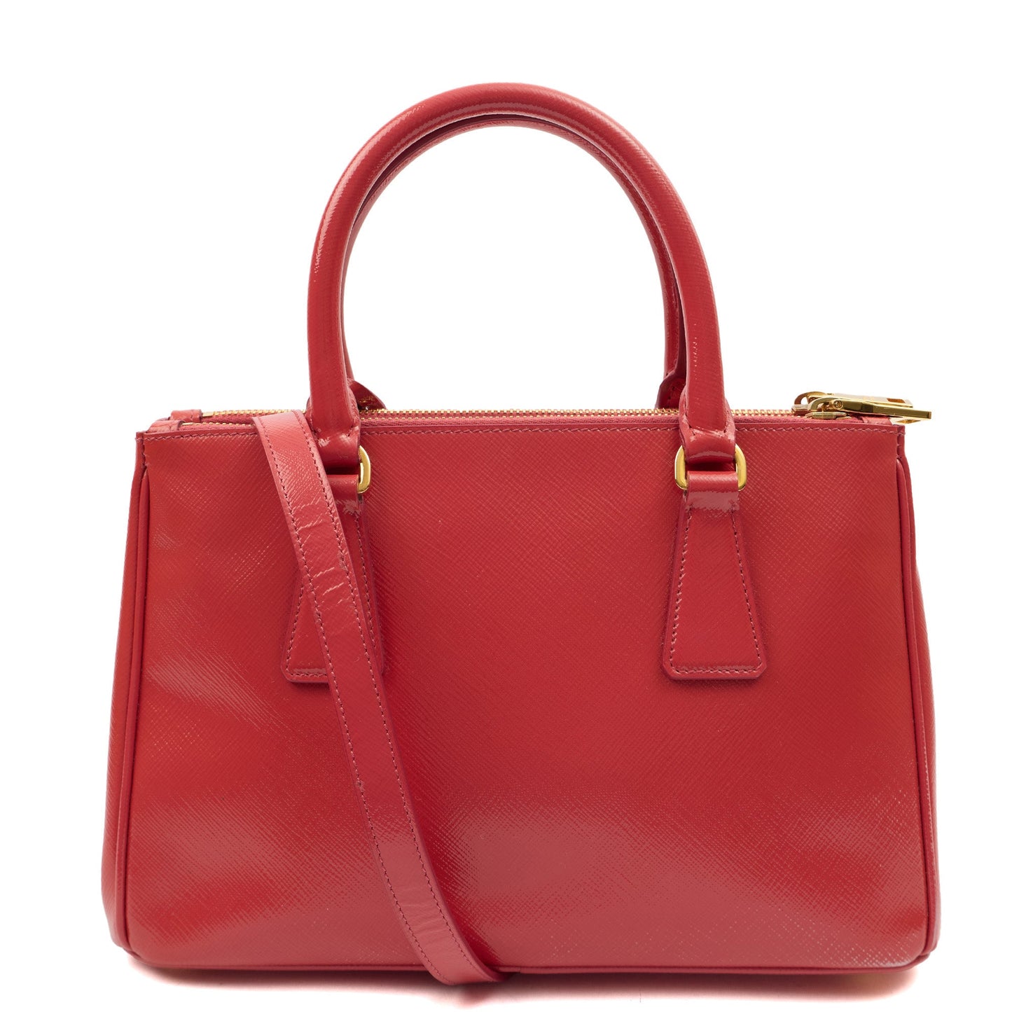 Prada Cross Body Galleria - Small Double Zip Tote in Pink, Leather — Alternate View 9