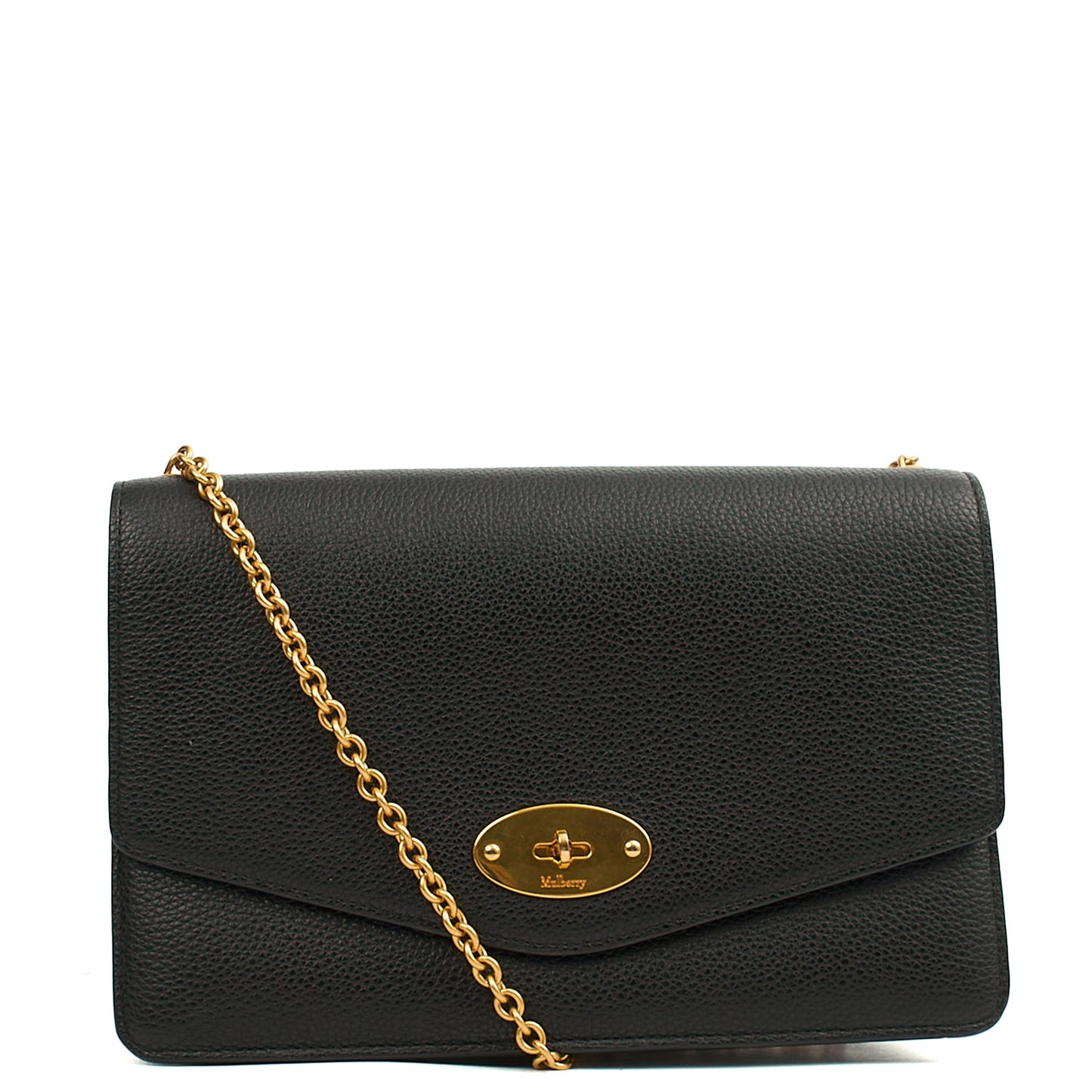 Mulberry Cross Body Darley in Black, Calfskin Leather — Front View