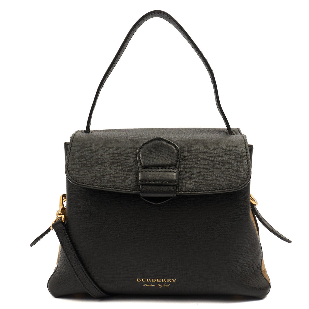 Burberry Cross Body Camberely- Small in Black, Leather — Front View