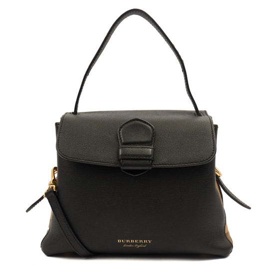 Burberry Cross Body Camberely- Small in Black, Leather — Front View