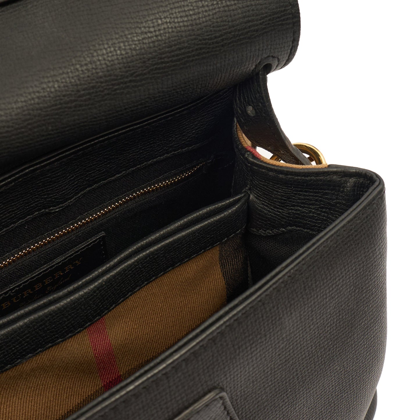 Burberry Cross Body Camberely- Small in Black, Leather — Lifestyle View