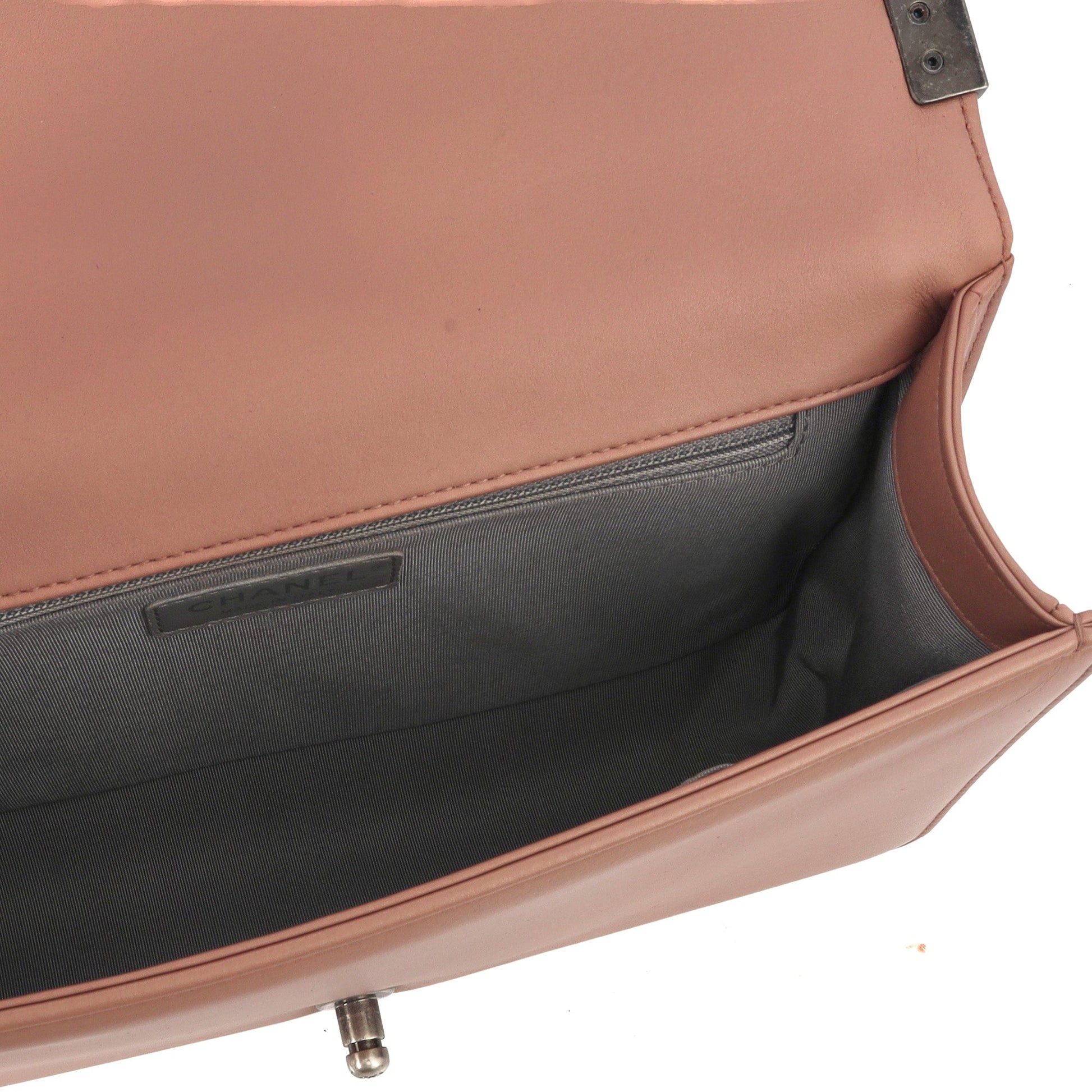 Chanel Shoulder Bag Boy - Medium in Pink, Calfskin Leather — Alternate View 10