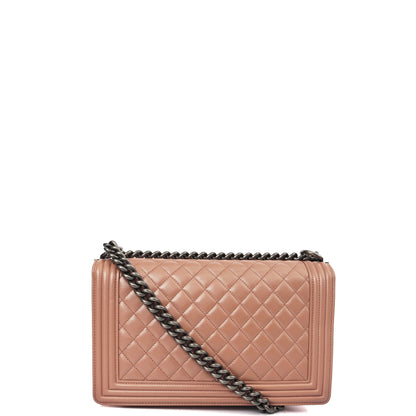 Chanel Shoulder Bag Boy - Medium in Pink, Calfskin Leather — Alternate View 13