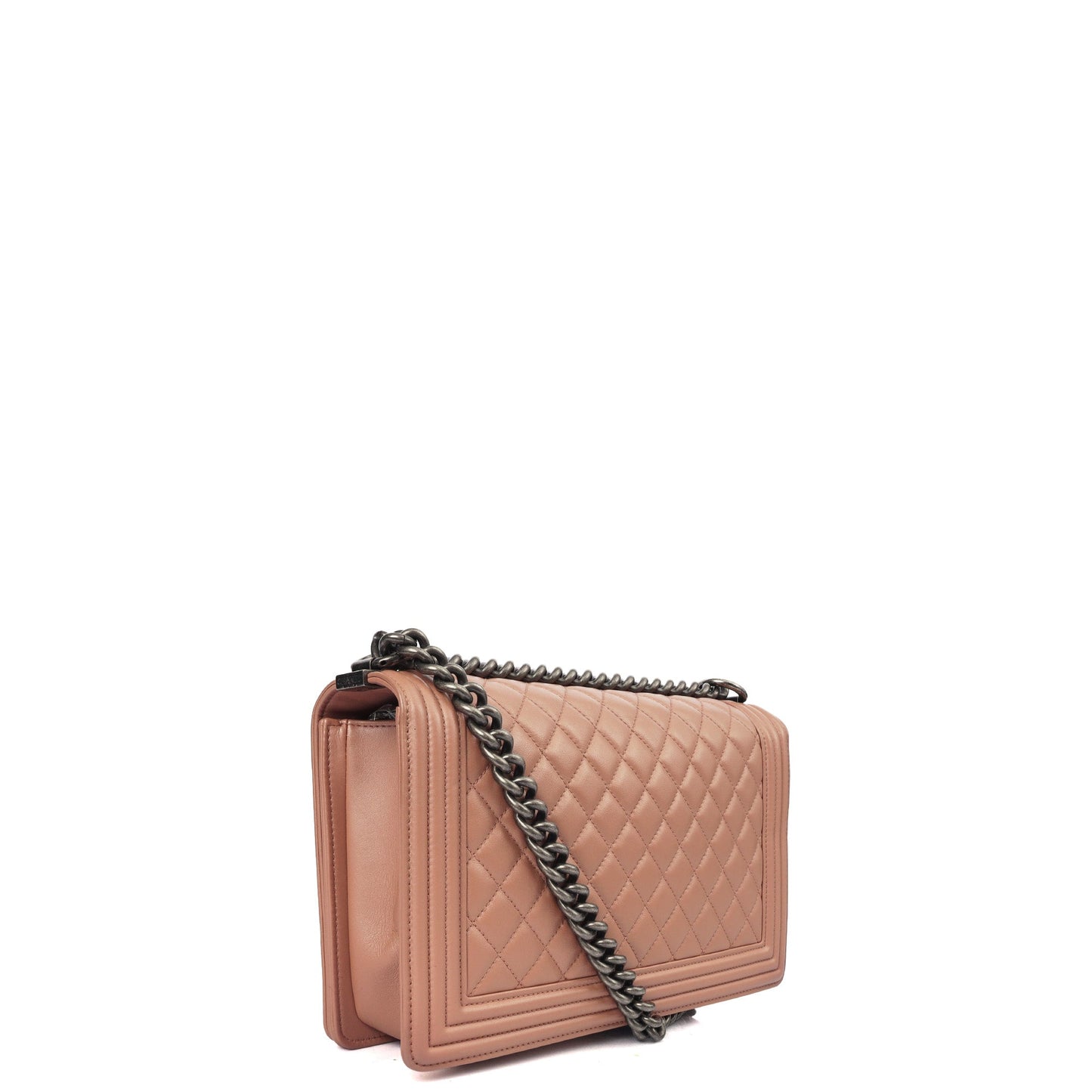 Chanel Shoulder Bag Boy - Medium in Pink, Calfskin Leather — Alternate View 12