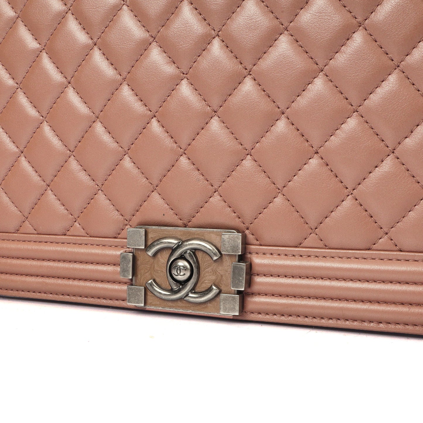 Chanel Shoulder Bag Boy - Medium in Pink, Calfskin Leather — Alternate View 16