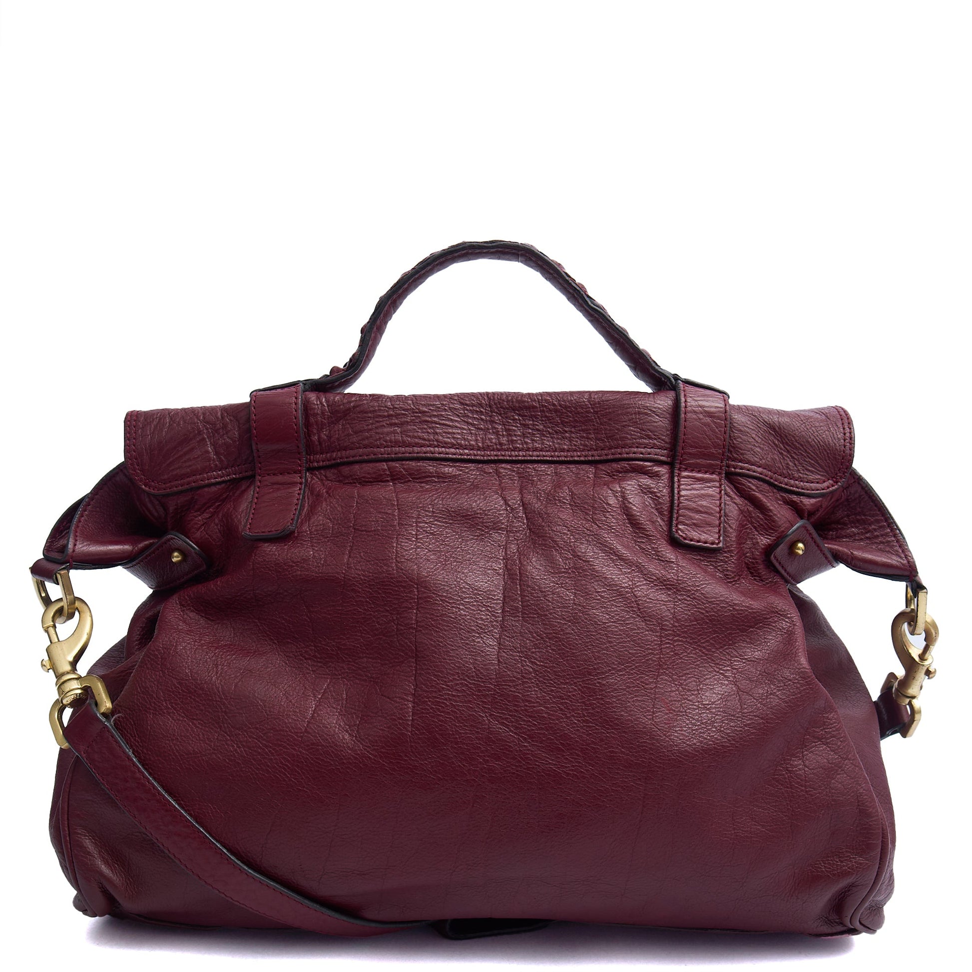 Mulberry Tote Alexa in Red, Calfskin Leather — Back View