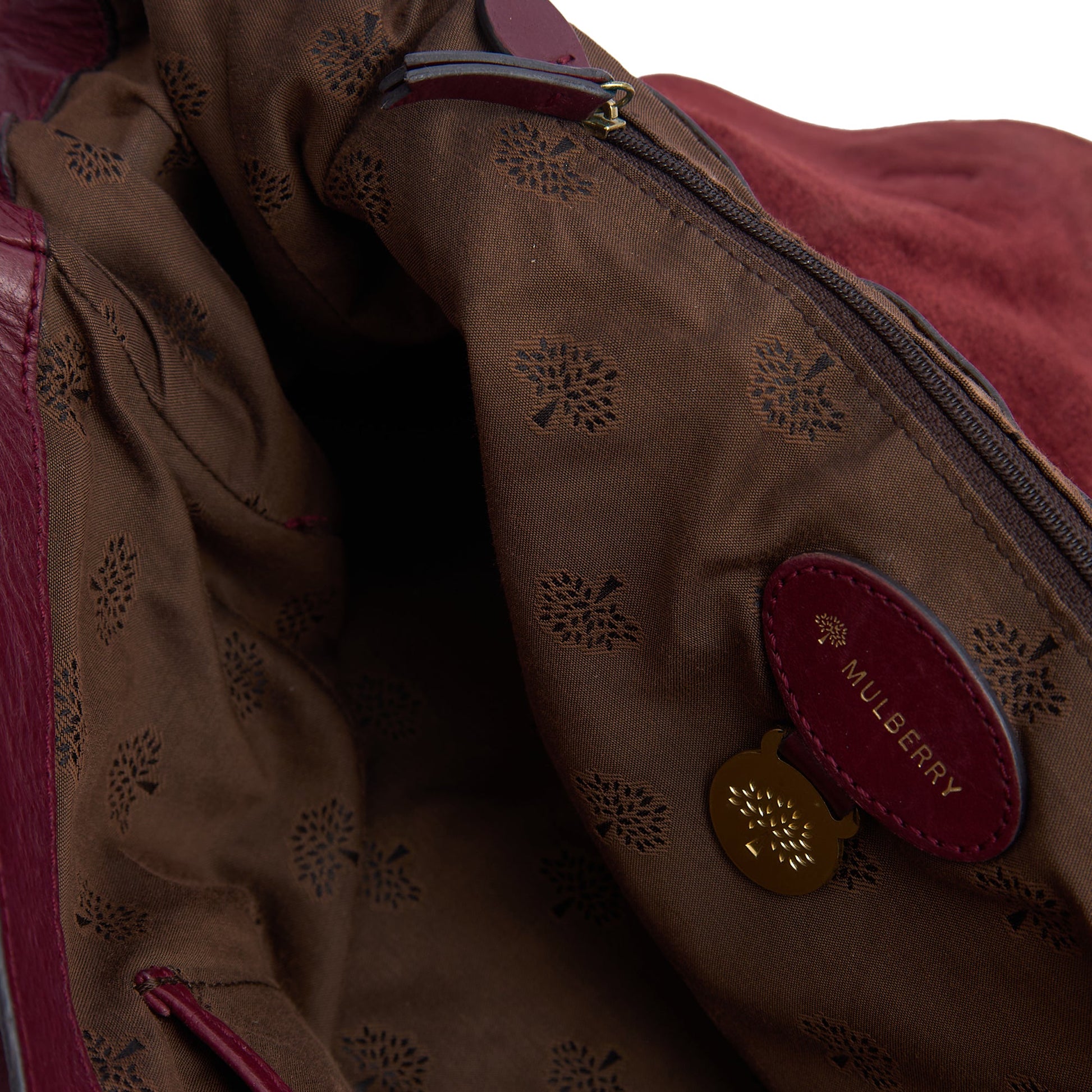 Mulberry Tote Alexa in Red, Calfskin Leather — Detail View