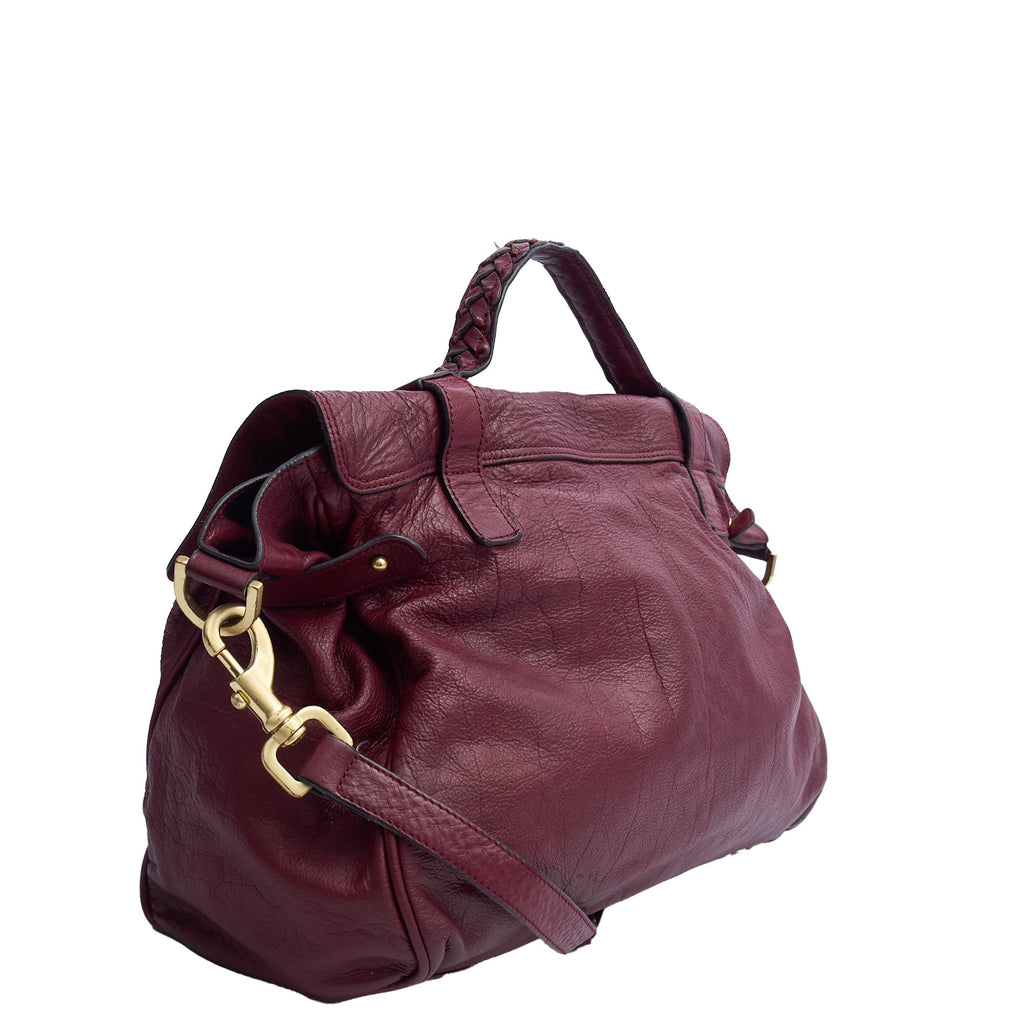 Mulberry Tote Alexa in Red, Calfskin Leather — Side View