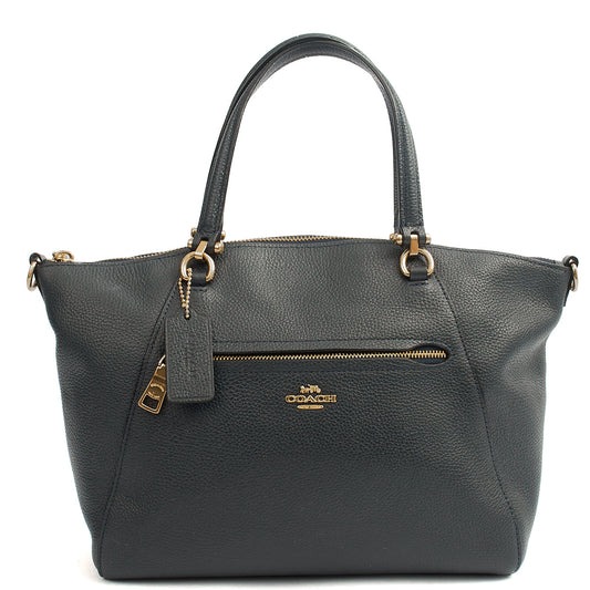 Coach Cross Body Prairie Satchel in Navy, Leather — Front View