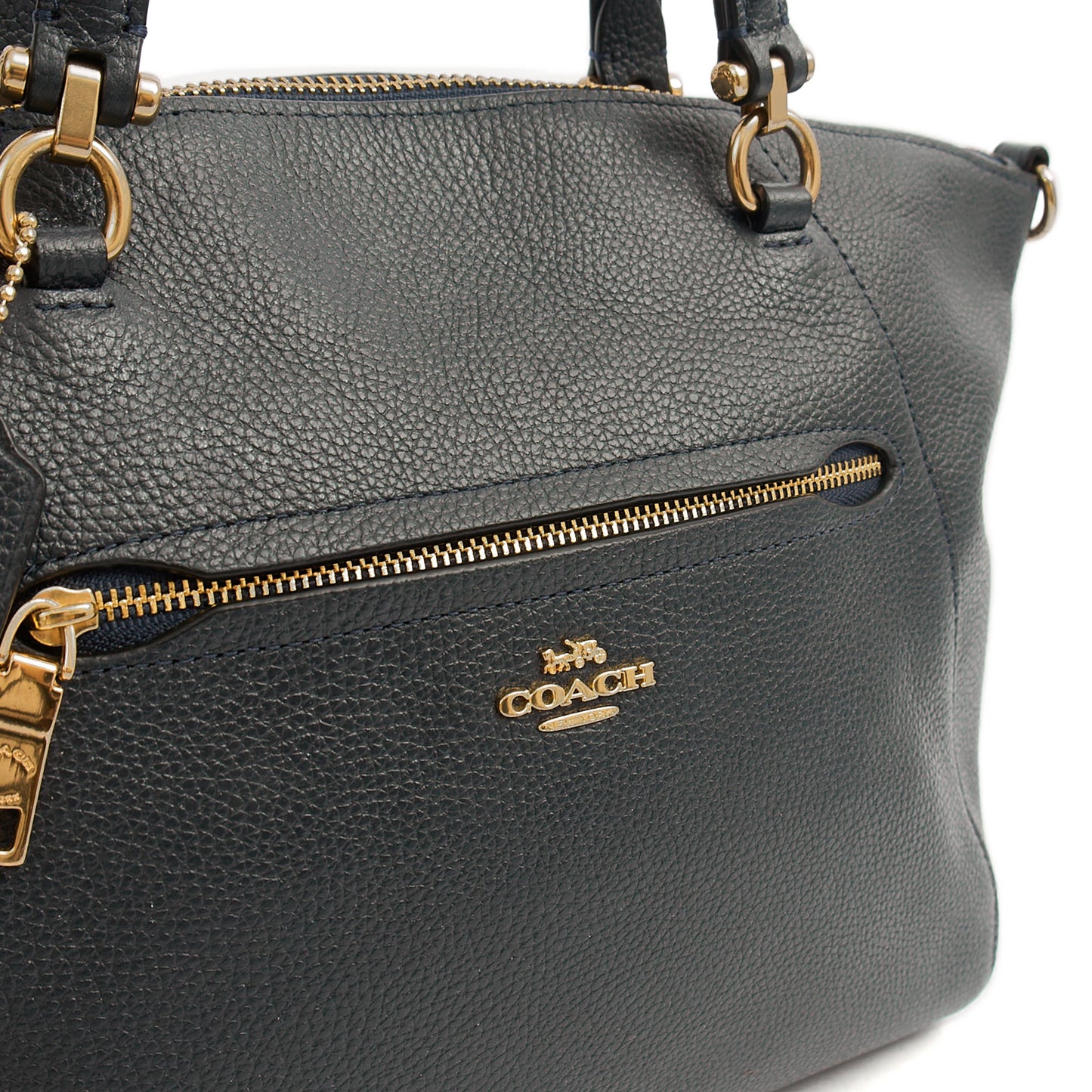 Coach Cross Body Prairie Satchel in Navy, Leather — Lifestyle View