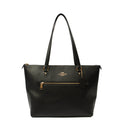 Coach Tote Gallery Tote in Black, Leather — Front View