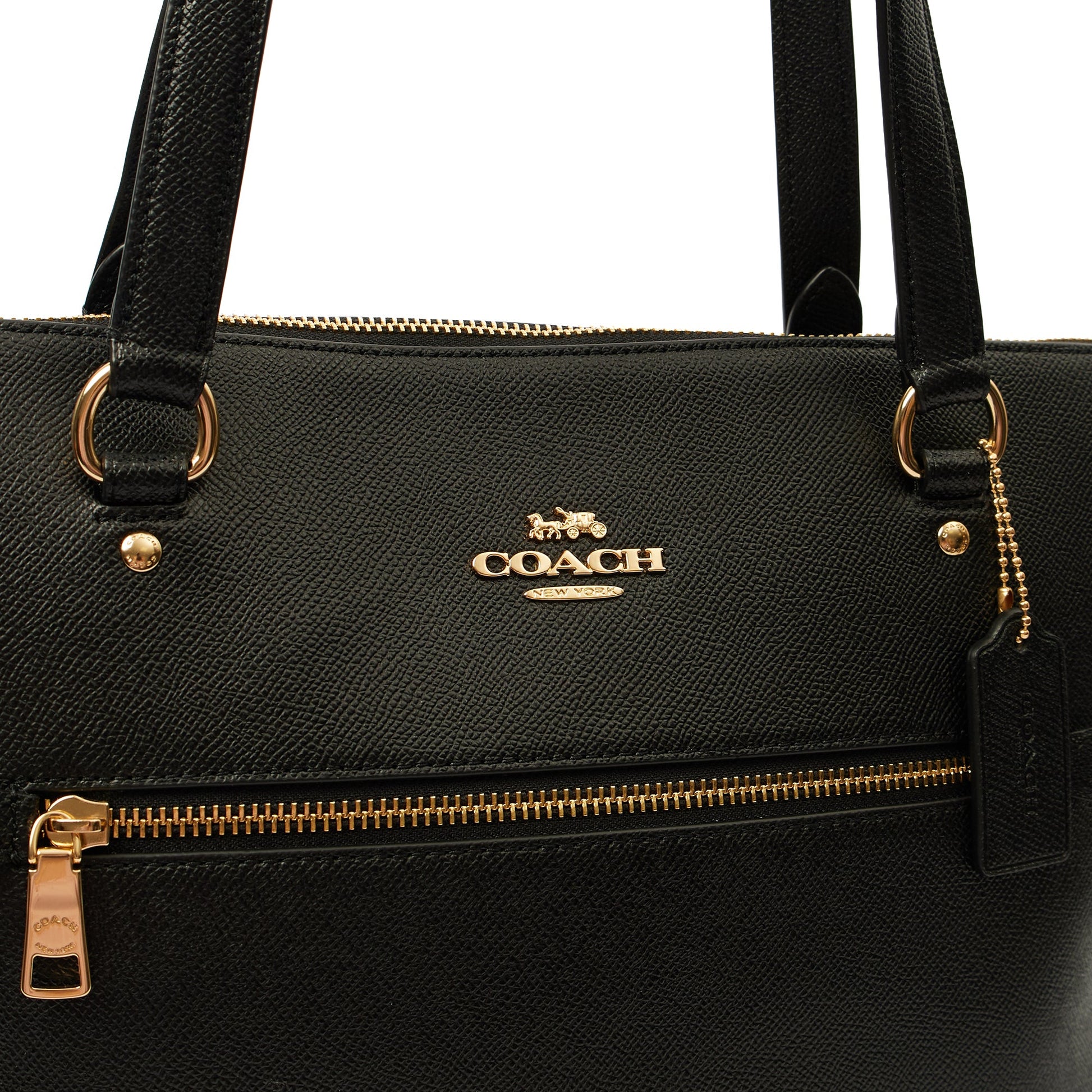 Coach Tote Gallery Tote in Black, Leather — Lifestyle View