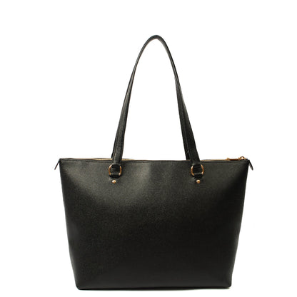 Coach Tote Gallery Tote in Black, Leather — Back View