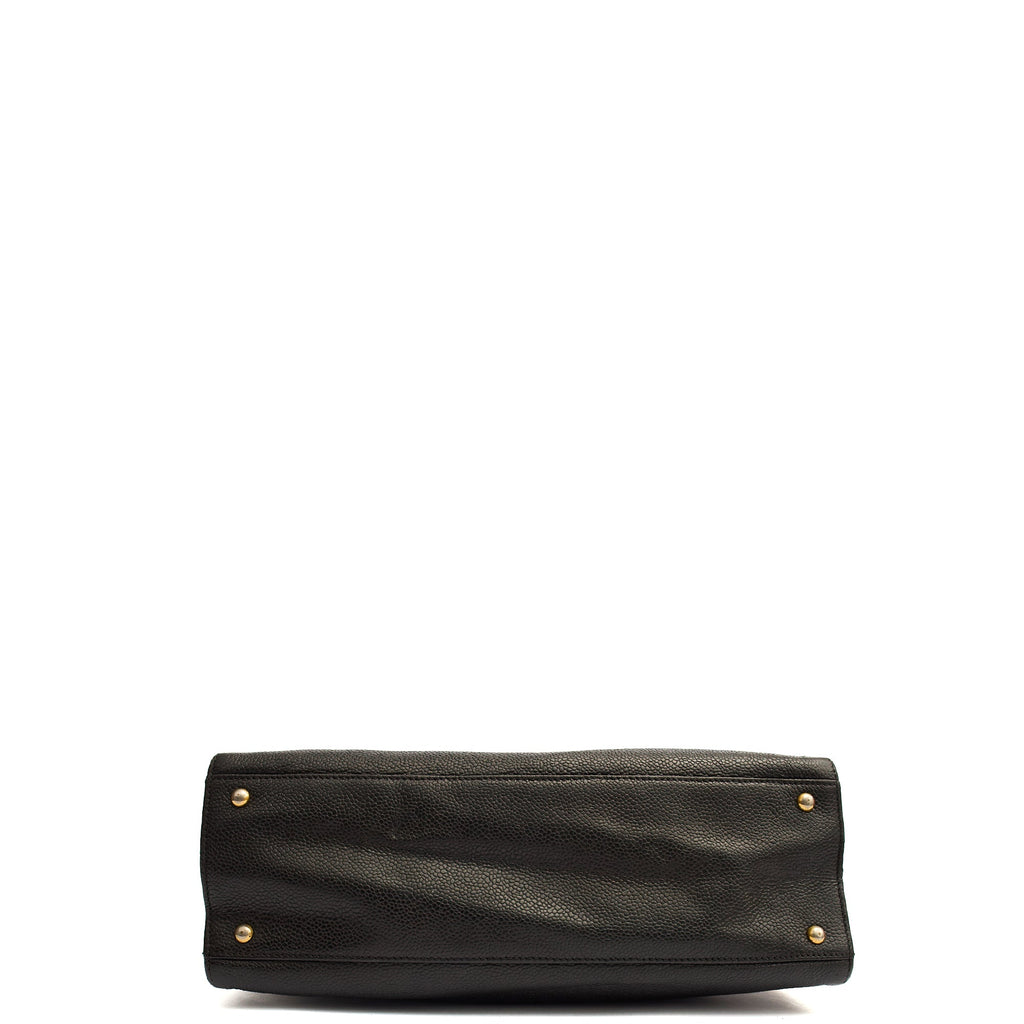 Chanel Tote Vintage Tote in Black, Caviar Leather — Alternate View 12