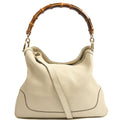 Gucci Tote Bamboo hobo in Cream, Leather — Front View