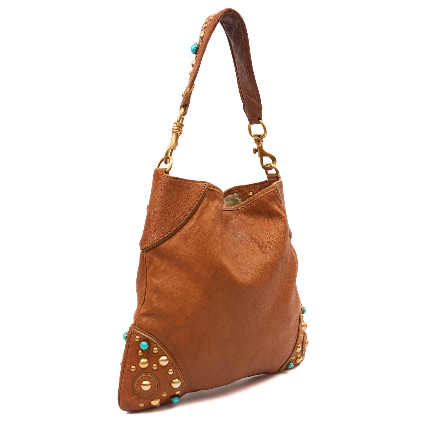 Miu Miu Tote Shoulder Bag in Brown, Leather — Back View