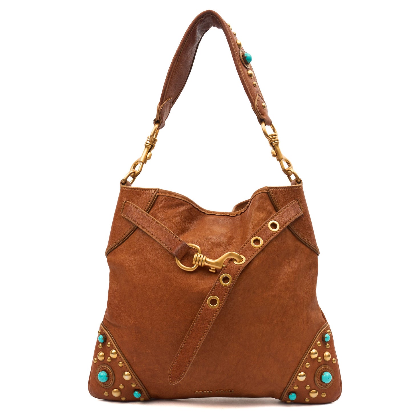 Miu Miu Tote Shoulder Bag in Brown, Leather — Alternate View 8