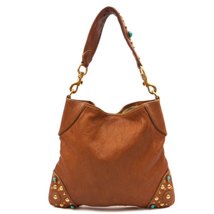 Miu Miu Tote Shoulder Bag in Brown, Leather — Alternate View 11
