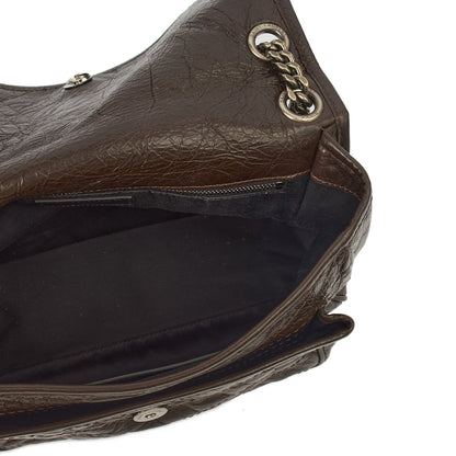 Saint Laurent Shoulder Bag Niki - Medium in Brown, Calfskin Leather — Detail View