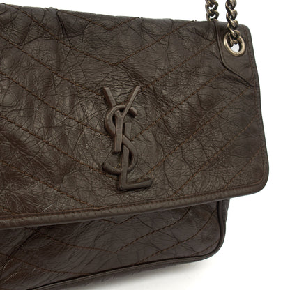 Saint Laurent Shoulder Bag Niki - Medium in Brown, Calfskin Leather — Lifestyle View