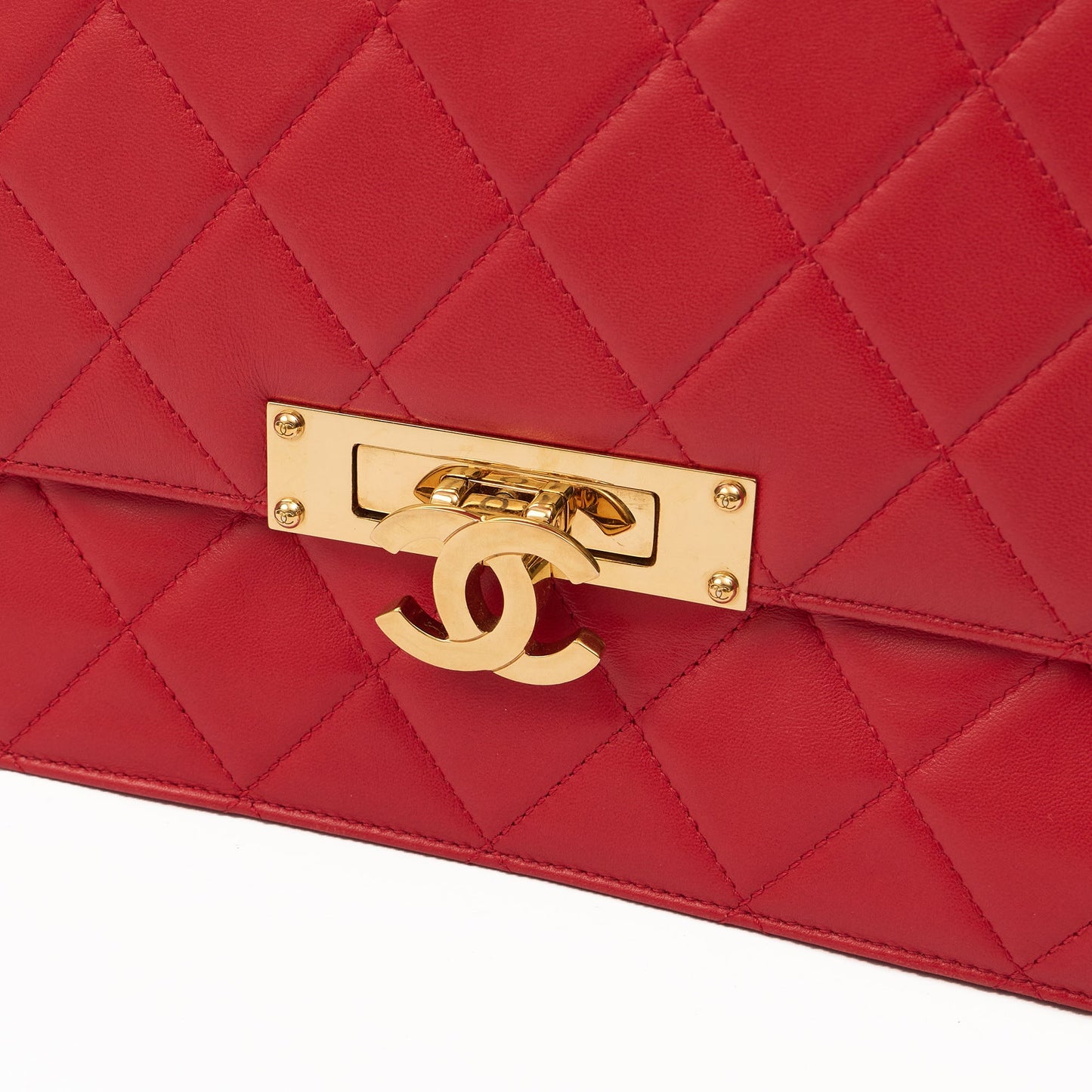 Chanel Shoulder Bag Golden Class Wallet On Chain in Red, Lambskin Leather — Alternate View 10