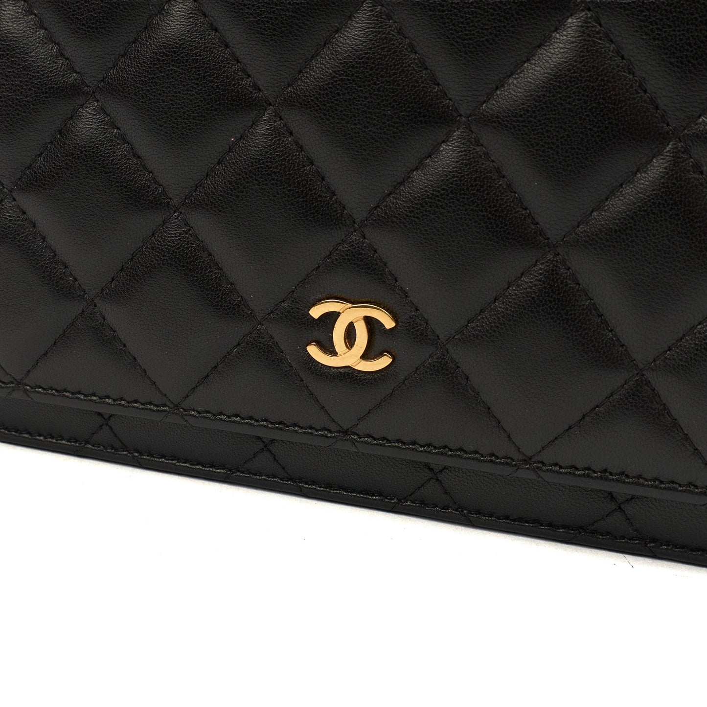 Chanel Cross Body Wallet on Chain in Black, Lambskin Leather — Alternate View 25