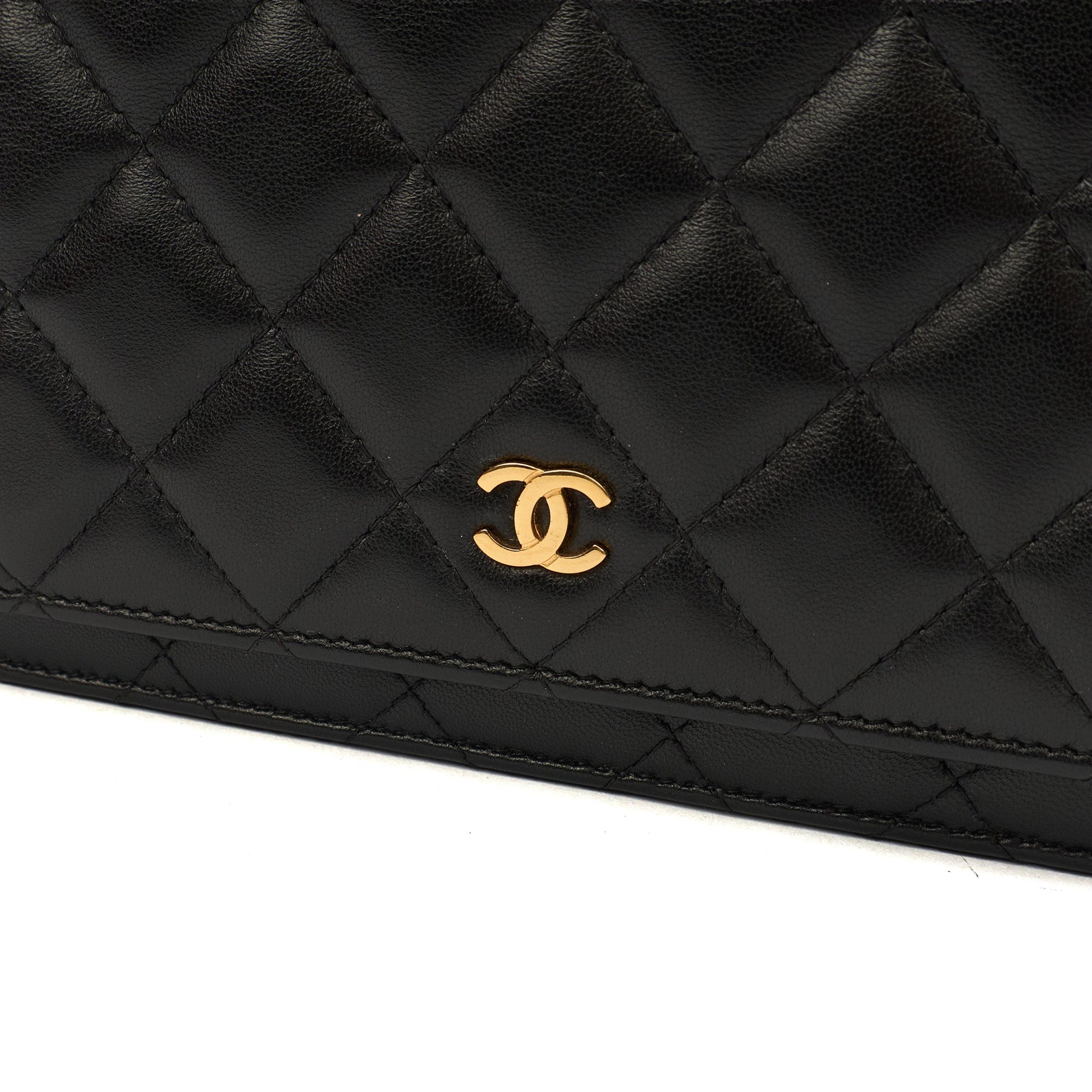 Chanel Cross Body Wallet on Chain in Black, Lambskin Leather — Alternate View 25