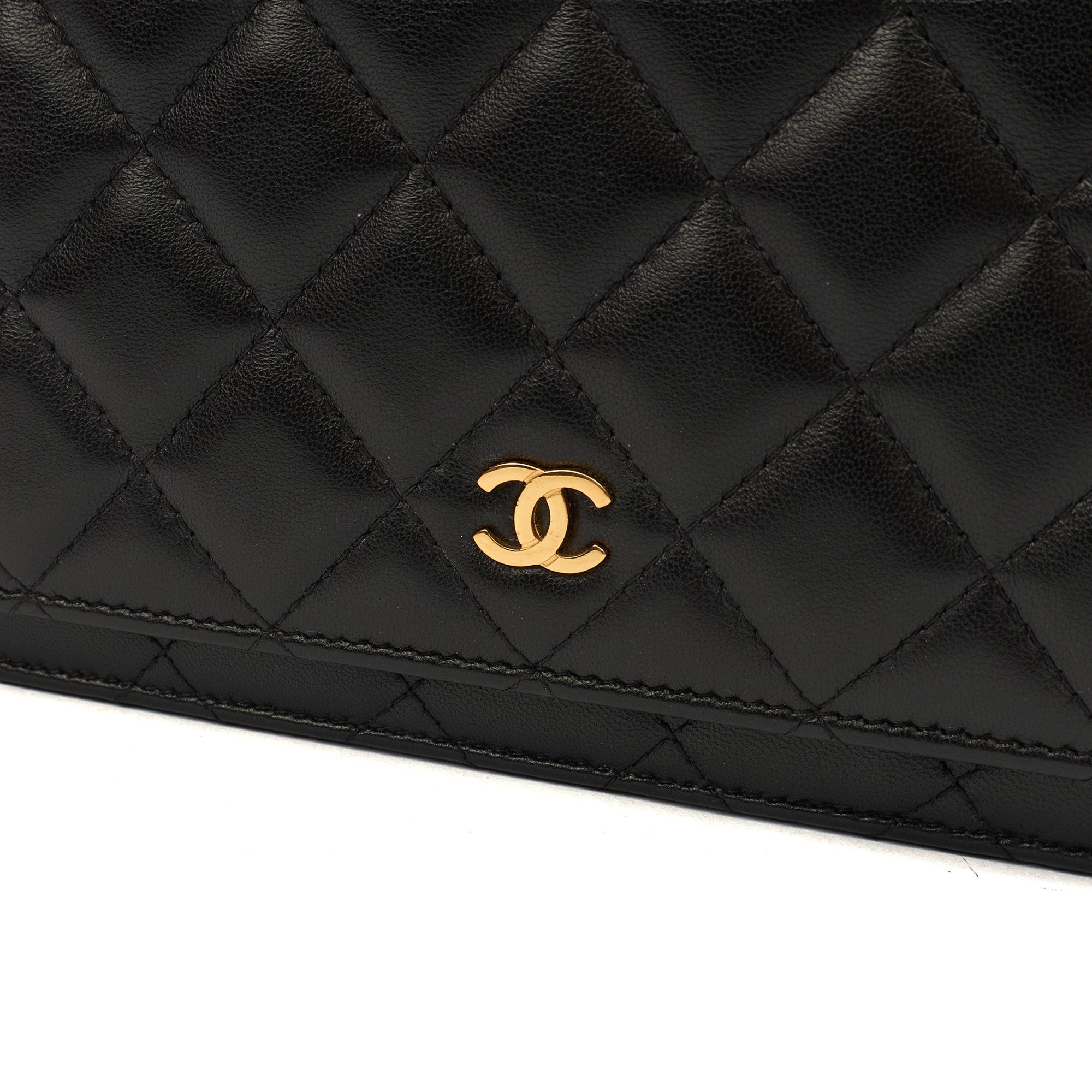 Chanel Cross Body Wallet on Chain in Black, Lambskin Leather — Alternate View 25