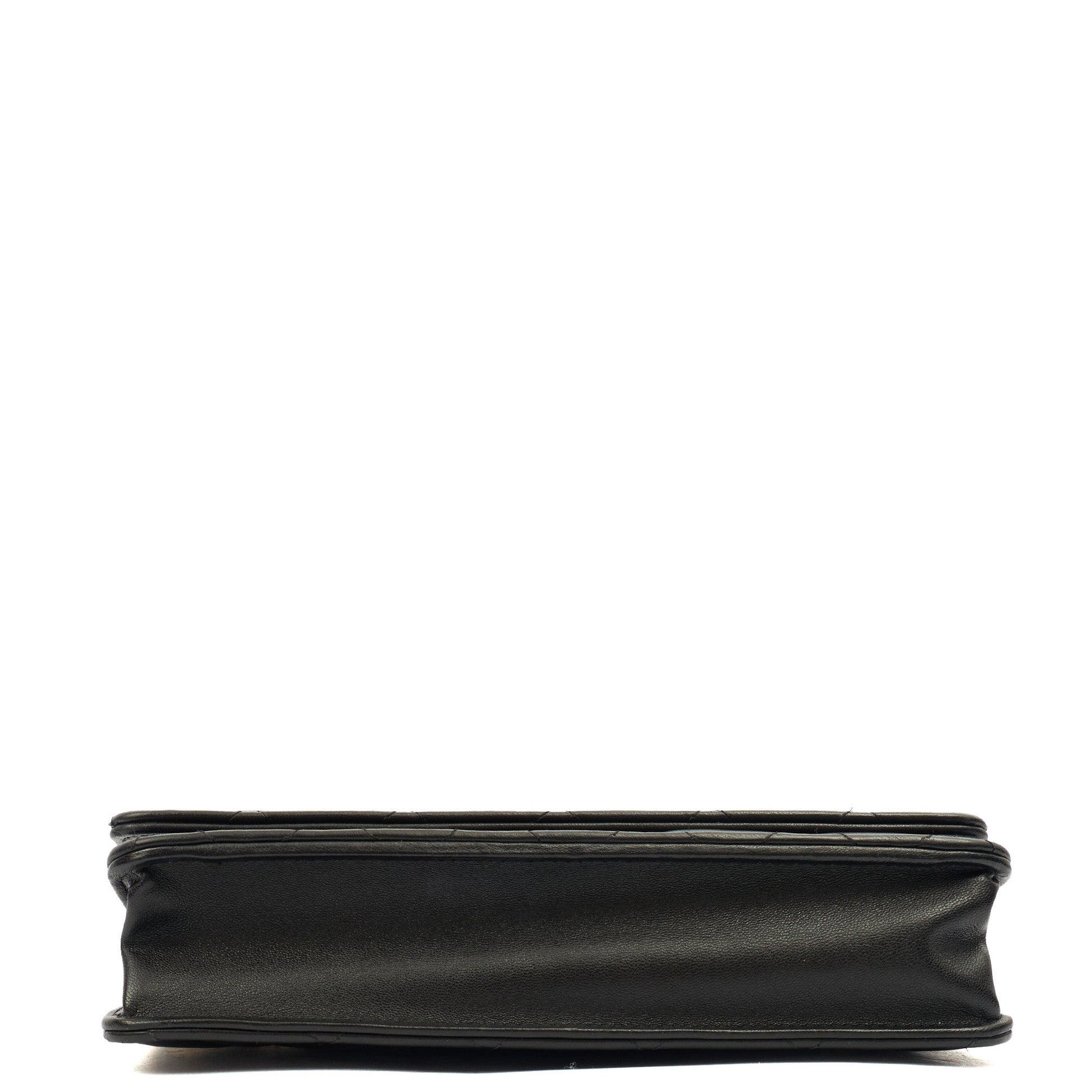 Chanel Cross Body Wallet on Chain in Black, Lambskin Leather — Detail View