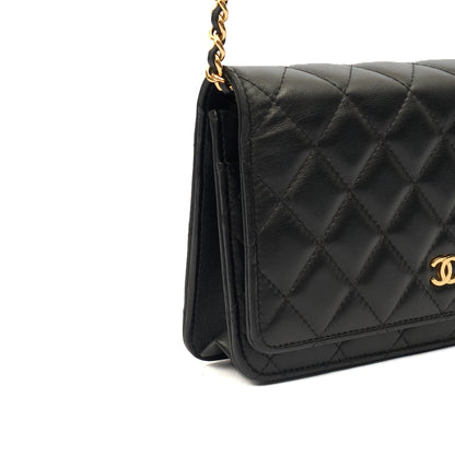 Chanel Cross Body Wallet on Chain in Black, Lambskin Leather — Alternate View 8