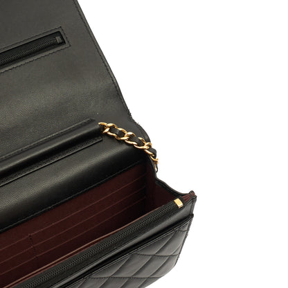 Chanel Cross Body Wallet on Chain in Black, Lambskin Leather — Alternate View 9